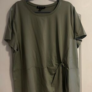 INC International Concepts Olive Short Sleeve Top